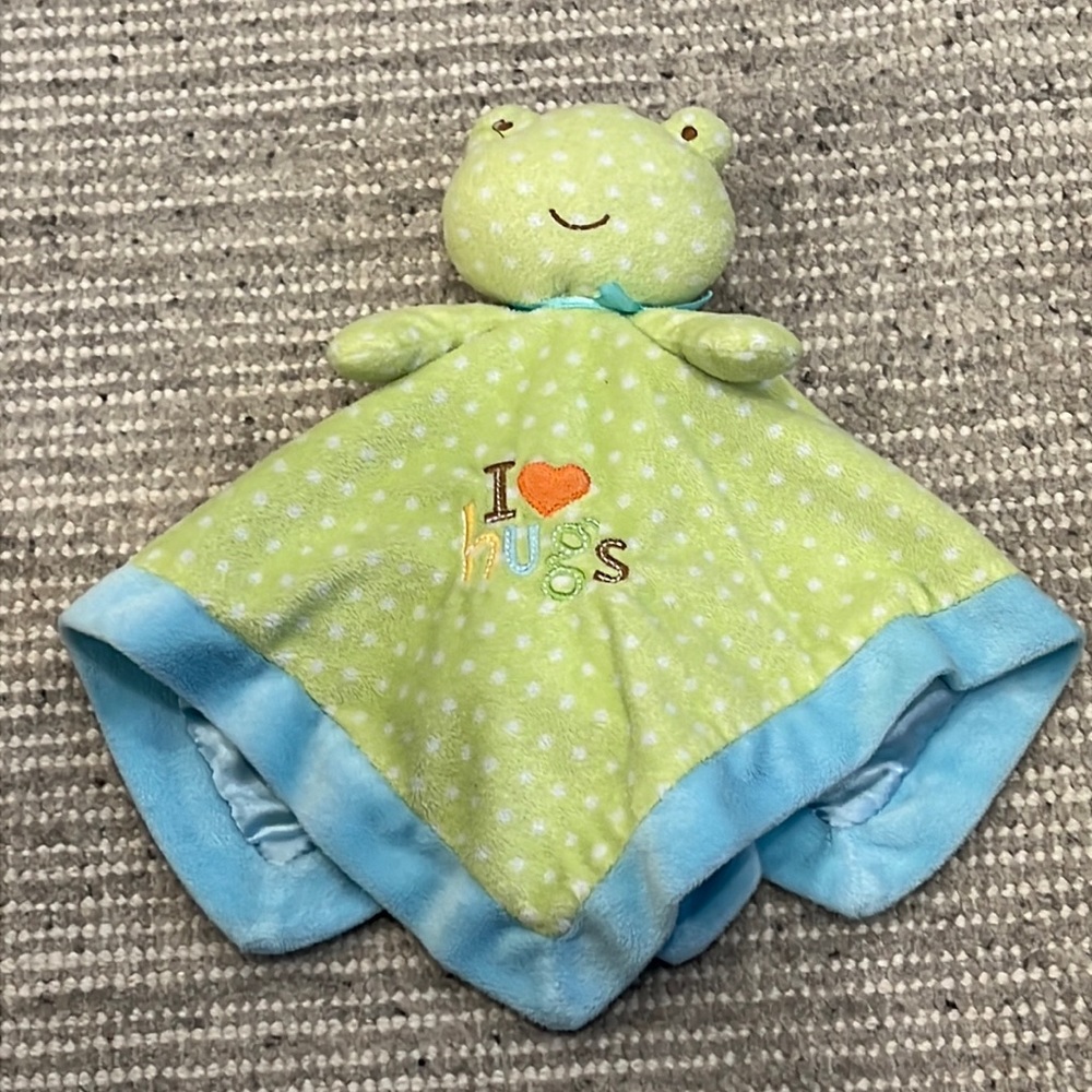 CARTER’S JUST ONE YEAR FROG I LOVE HUGS SECURITY BLANKET